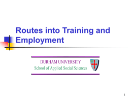 Training and Employment - Birkbeck, University of London