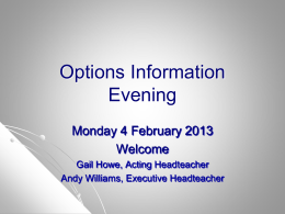Options Information Evening