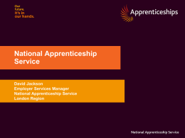 Ensuring the Apprenticeship Programme Expands and Improves.