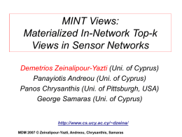 MINT: Materialized In-Network Top