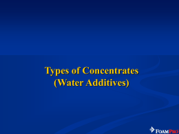 Types of Concentrates (Water Additives)