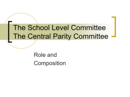 The School Level Committee