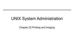 UNIX Administration Chapter 25, 26