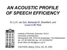An Acoustic Profile of Speech Efficiency