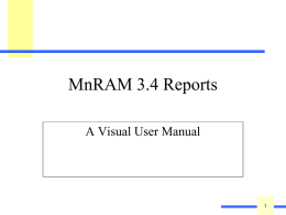 MnRAM 3.0 Database Training