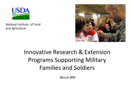 [] USDA Military Family Initiatives