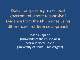 Does transparency make local governments more responsive