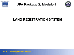 Land registration system and information management
