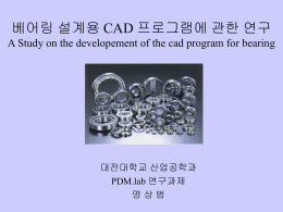 베어링 설계용 CAD 프로그램에 관한 연구 A Study on the devel