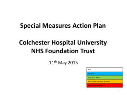 Special Measures Action Plan [Name of Trust] NHS