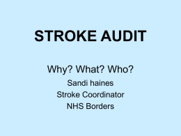 Stroke Audit Why? What? Who?