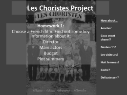 Les Choristes Project - International Studies