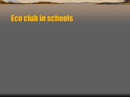 Eco club in schools