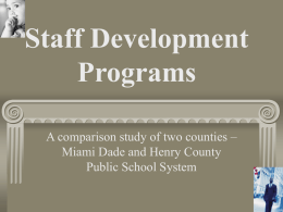 Staff Development Programs - Henry County School District