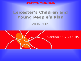 Leicester’s Children and Young People’s Plan