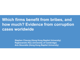 Which firms benefit from bribes, and how much? Evidence