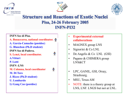 Struttura e Reazioni con Nuclei Esotici PI61 (PI,PD,LNS) A