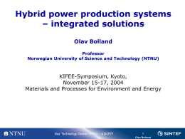 KIFEE: Hybrid power production systems