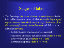 Patterns of abnormal labor