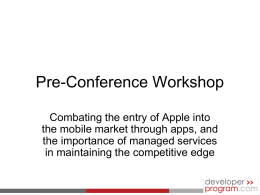 Pre-Conference Workshop