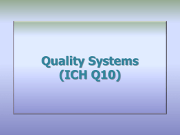 Company name DEPARTMENT Quality Systems