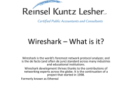 Wireshark - Remote Assistance | RKL eSolutions