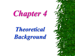 Chapter 4: Theoretical Formulation