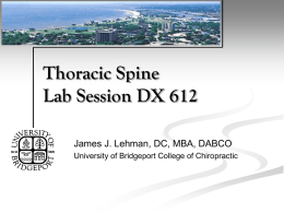 Thoracic Spine What is the value of the “Sternal