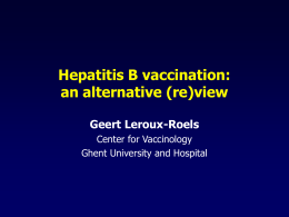 Prevention of HBV infections: vaccination and its limitations