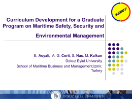 Curriculum Development for a Graduate Program on Maritime