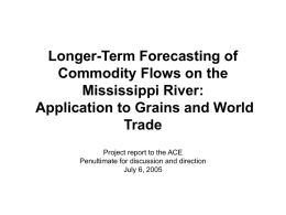 Longer-Term Forecasting of Commodity Flows on the