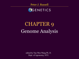 Chapter 9 Genome Analysis