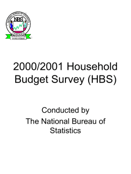 2000/2001 Household Budget Survey