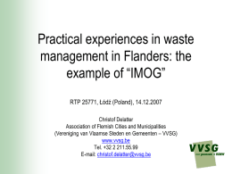 Municipal Solid Waste Management in Flanders