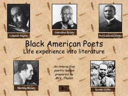 Black American Poets - Mount Sinai School District