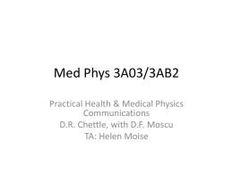 Med Phys 3A03/3AB2 - McMaster Faculty of Science