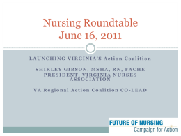 Nursing Roundtable - Virginia Nurses Association