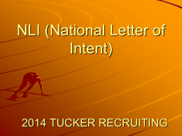 NLI (National Letter of Intent)