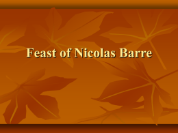Feast of Nicolas Barre - CHIJ