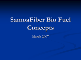 SamoaFiber SynFuel Project