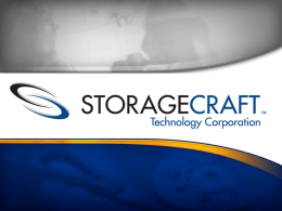 TechXtend StorageCraft Presentation