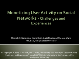Monetizing User Activity on Social Networks