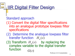 DSP & Digital Filters - Imperial College London