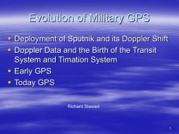Evolution of GPS - Princeton University