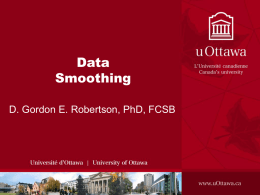 Data Smoothing - Faculty of Health Sciences
