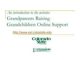 An introduction to the website: Grandparents Raising Grand