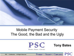 Presentation Title - Mobile Payments Conference