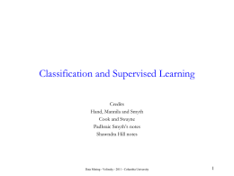 Classification and Supervised Learning