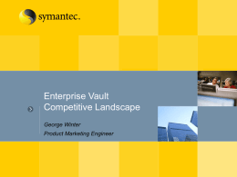Enterprise Vault Competitive Landscape