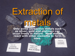 Extraction of metals